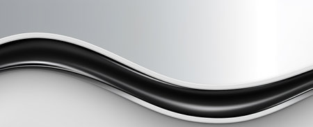 wavy black white abstract minimalist background with copy space, generative aiの素材