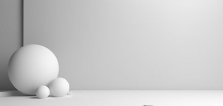 white abstract minimalist background with copy space, generative aiの素材