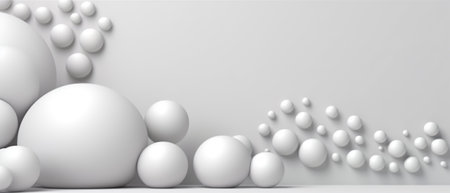 white abstract minimalist background with copy space, generative aiの素材