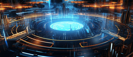 Digital technology background, generative aiの素材