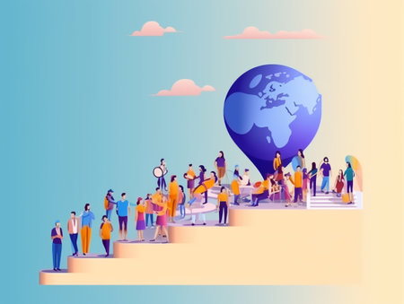 world population day poster with space for text, generative aiの素材