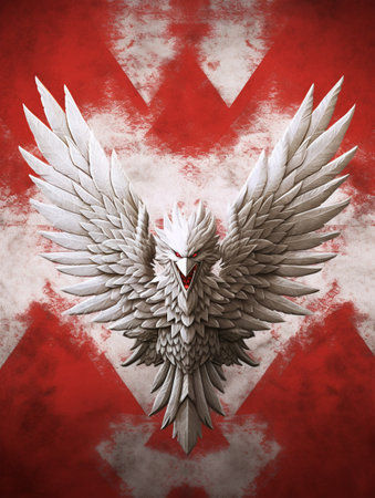 poster of indonesia red and white holiday with garuda symbol, generative aiの素材