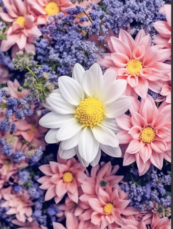 beautiful flower template design, generative aiの素材