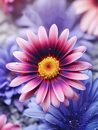 beautiful flower template design, generative aiの素材
