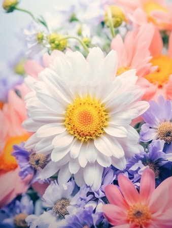beautiful flower template design, generative aiの素材
