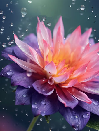 beautiful flower template design, generative aiの素材