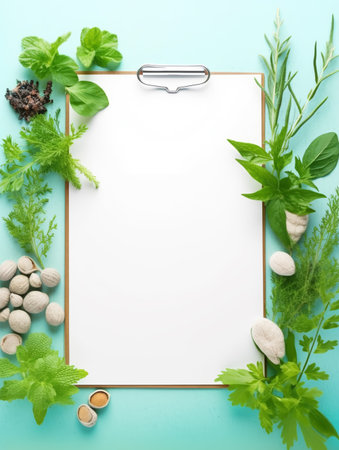 herbal medicine plant photo template and billboard, generative aiの素材