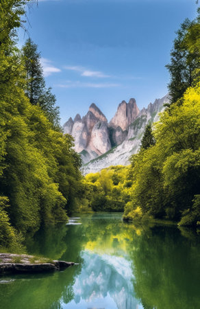 beautiful natural scenery poster generative aiの素材