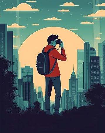 portrait of a photographer, generative aiの素材