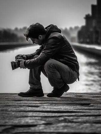 portrait of a photographer, generative aiの素材