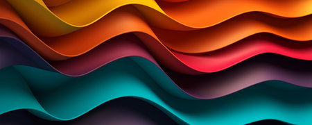 colorful wavy abstract background, generative aiの素材