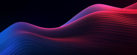 colorful wavy abstract background, generative aiの素材