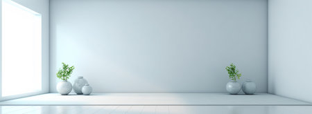 portrait of empty room in minimalist style with copy space background, generative aiの素材