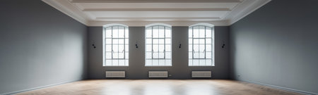 empty space interior portrait, generative aiの素材