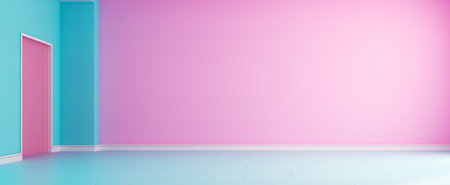 empty room wall on bright pastel color background, generative aiの素材