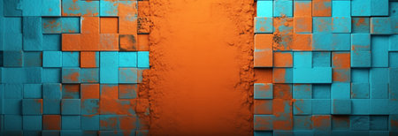 3d background with geometric cube pattern and copy space, generative aiの素材