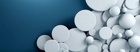 minimalistic background in 3d style with ornate balls, generative aiの素材