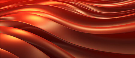 shiny orange wave abstract background, generative aiの素材