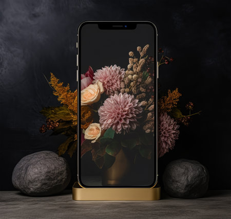 mobile phone mockup design template, generative aiの素材