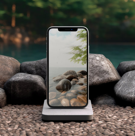 mobile phone mockup design template, generative aiの素材
