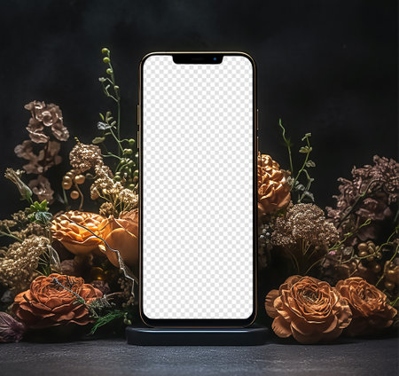 mobile phone mockup design template, generative aiの素材