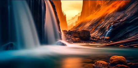 amazing natural landscape background. fantastic wallpapers. generative aiの素材
