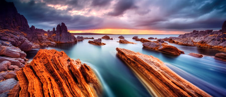 amazing natural landscape background. fantastic wallpapers. generative aiの素材