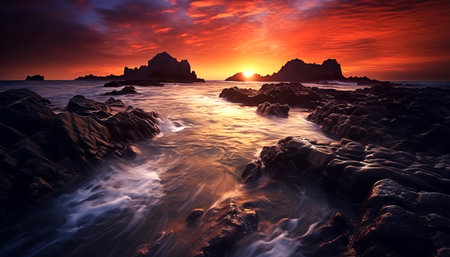 amazing natural landscape background. fantastic wallpapers. generative aiの素材