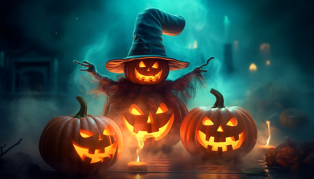 celebration banner, happy halloween poster, generative aiの素材
