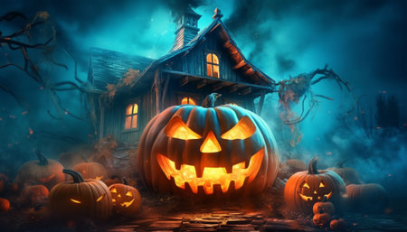 celebration banner, happy halloween poster, generative aiの素材