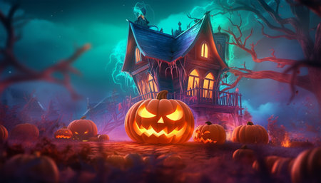 celebration banner, happy halloween poster, generative aiの素材