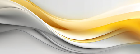 gold and white waves abstract background, generative aiの素材
