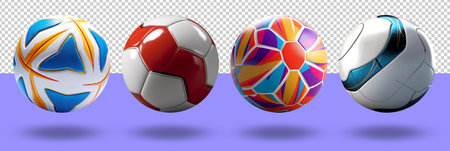 collection of soccer ball elements. generative aiの素材