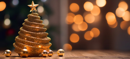 merry christmas luxury banner and elegant celebration decoration with copy space. ai generativeの素材