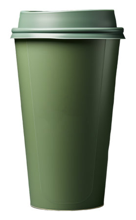plain green plastic cup mockup template, ai generativeの素材