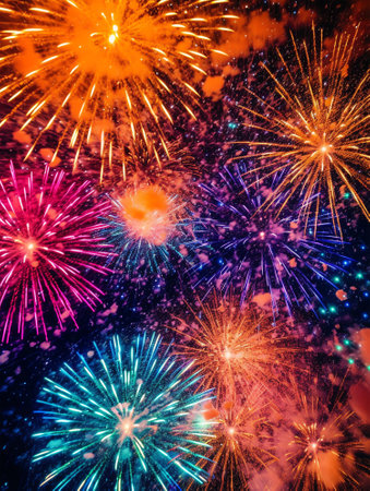 happy new year celebration poster, generative aiの素材