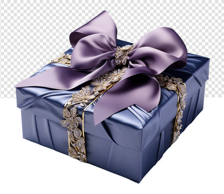 celebration gift box decoration isolated on transparent background, generative aiの素材