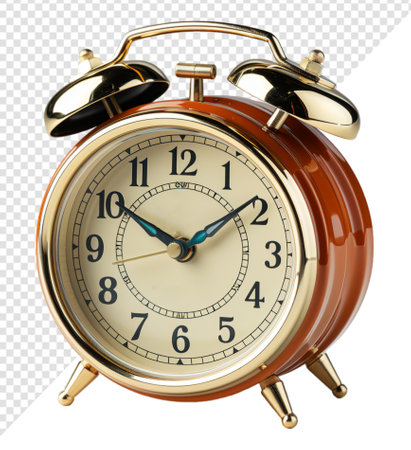 alarm clock with transparent background, generative aiの素材