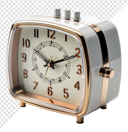 alarm clock with transparent background, generative aiの素材