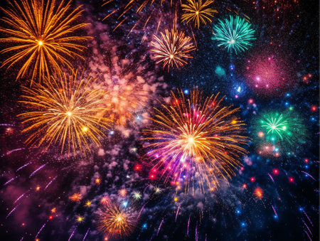 happy new year celebration poster, generative aiの素材