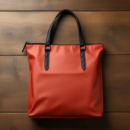 studio portrait mockup plain red bag, generative aiの素材