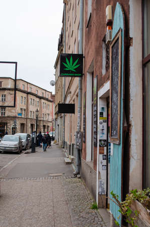 Gdansk, Poland - March 10, 2020: gift shop windowsのeditorial素材