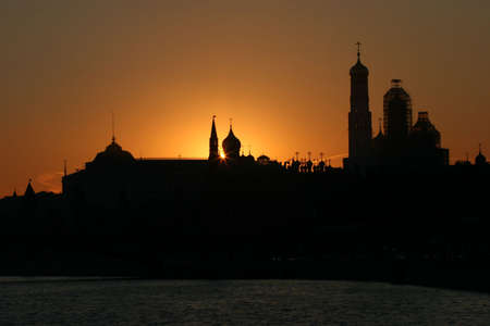 Sunset in the Moscowの写真素材
