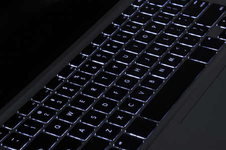 Illuminated backlit keyboard
