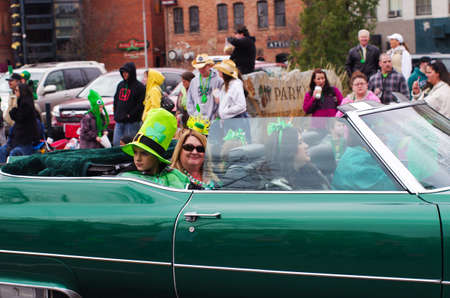 St  patty s day parade in Spokane, Washington on 3-15-2014のeditorial素材