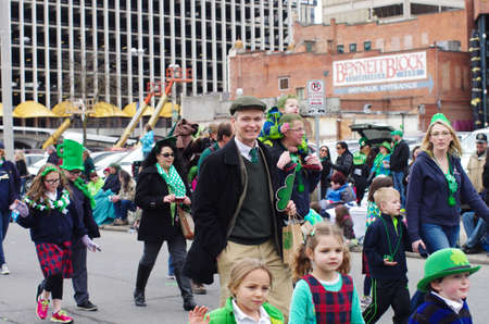 St  patty s day parade in Spokane, Washington on 3-15-2014のeditorial素材
