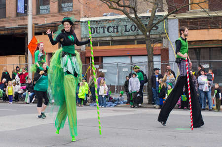 St  patty s day parade in Spokane, Washington on 3-15-2014のeditorial素材