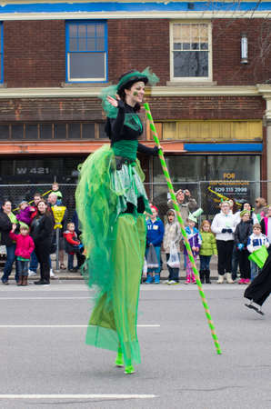 St  patty s day parade in Spokane, Washington on 3-15-2014のeditorial素材
