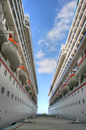 Cruise Ships Mooredの写真素材
