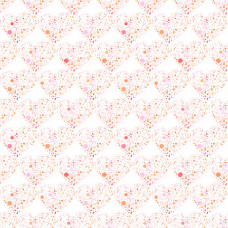 Splatter hearts seamless surface pattern for wallpaper, textile, packaging